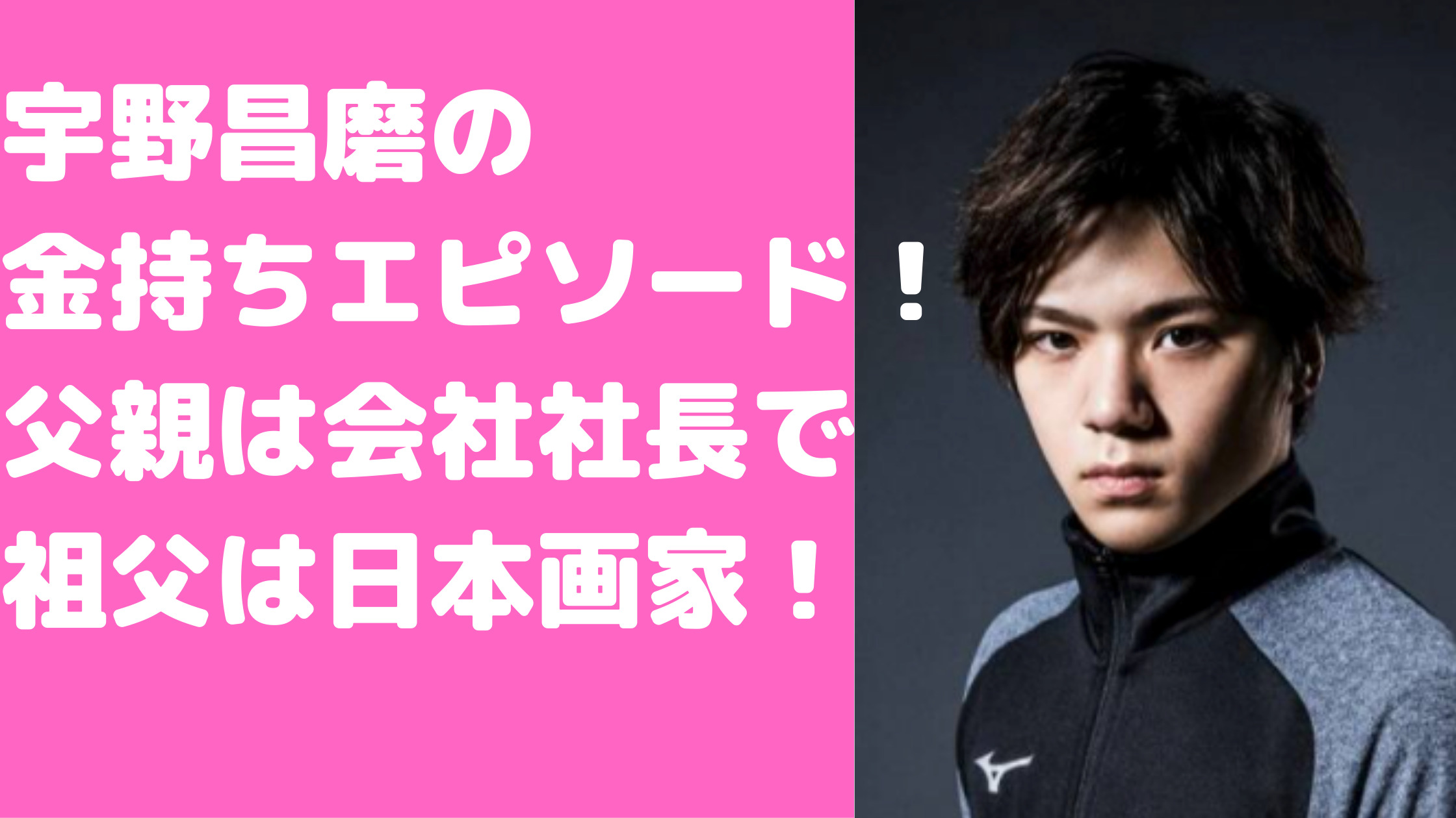 宇野昌磨　実家　金持ち　住所　父親　祖父　日本画家　会社社長