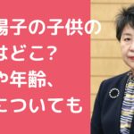 上川陽子　子供　娘　息子　名前　年齢　 上川陽子　子供　娘　息子　大学　学校