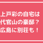 上戸彩　自宅住所　どこ　自宅　外観　価格　間取り　別荘