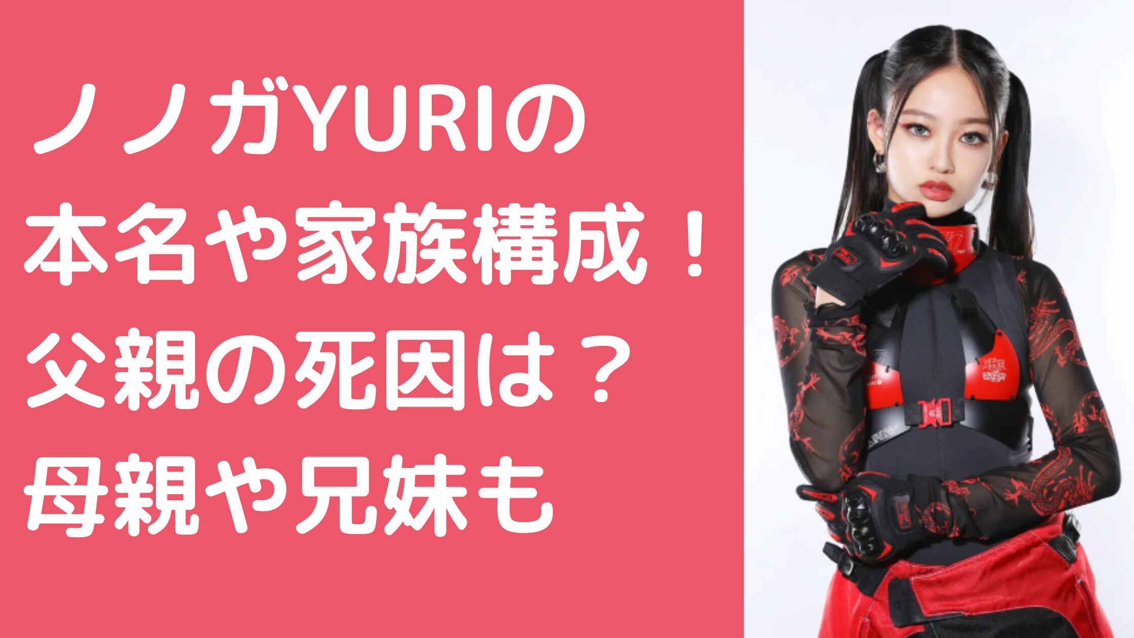 ノノガ　YURI　本名　家族構成　父親　死因　母親　兄妹　HANA　年齢　職業