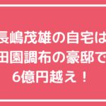 長嶋茂雄　自宅住所　家　田園調布3丁目　オフィスエヌ　外観　 長嶋茂雄　自宅　間取り　価格